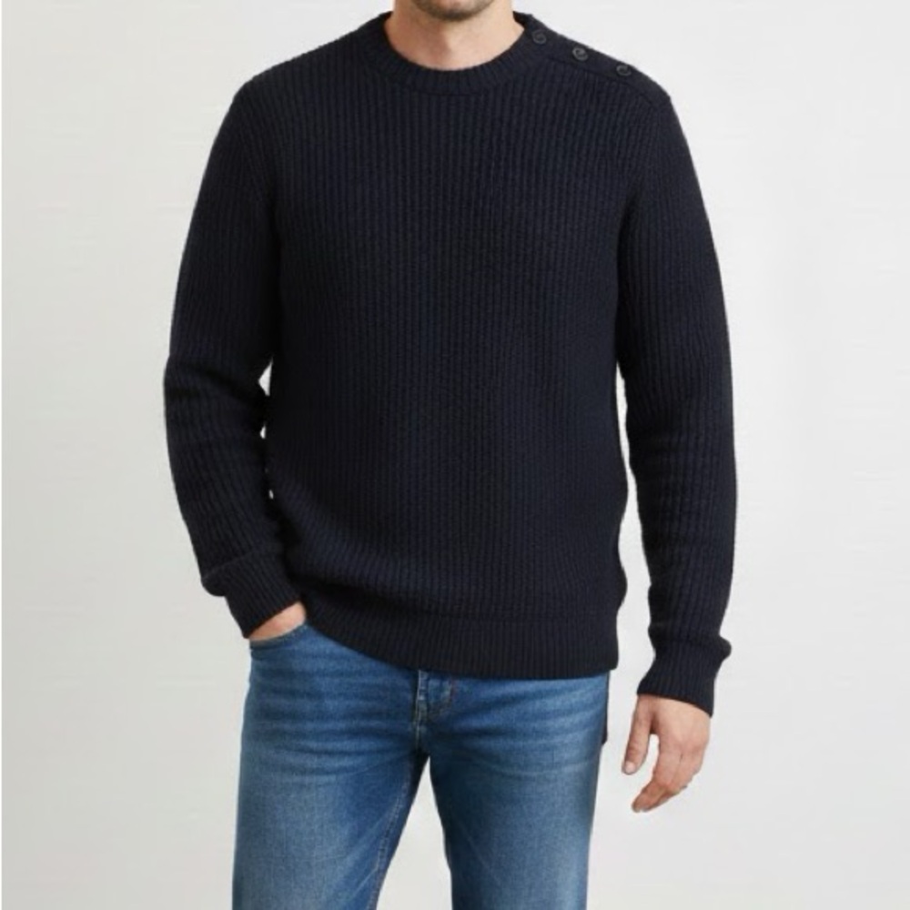 J. Crew Blue Navy Knit Pullover Sweater Small